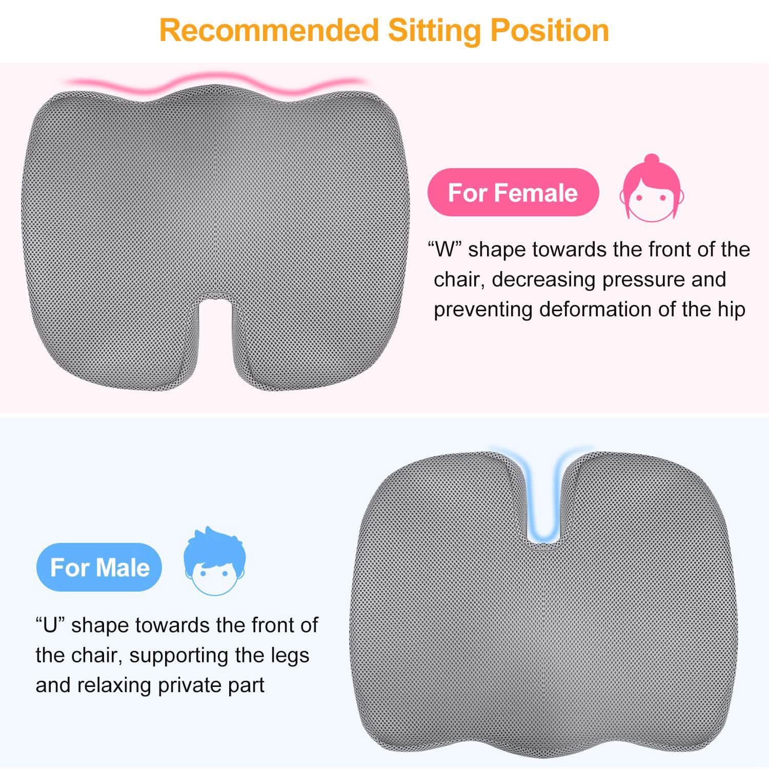 Coccyx Orthopedic Memory Foam Seat Cushion DailySale