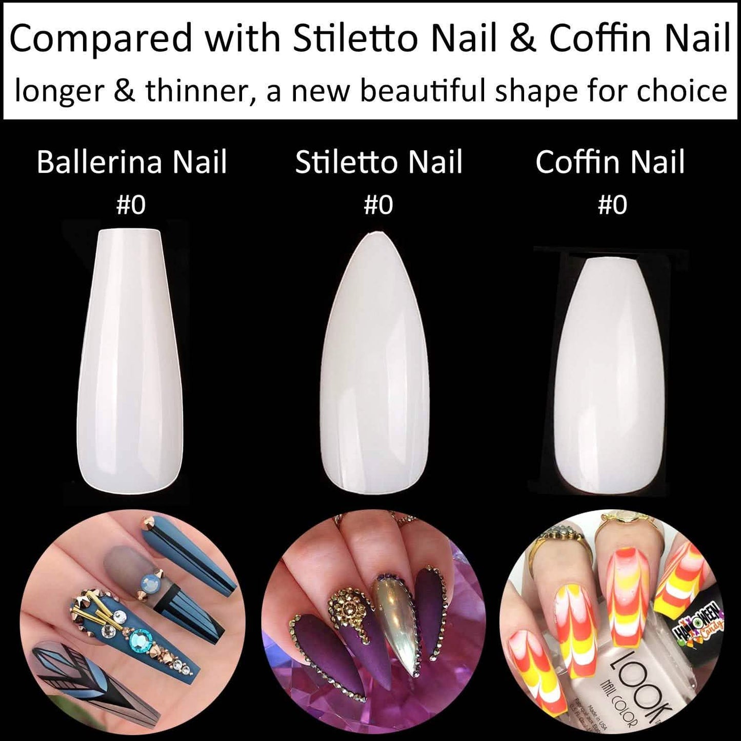 Coffin Long Fake Nails DailySale