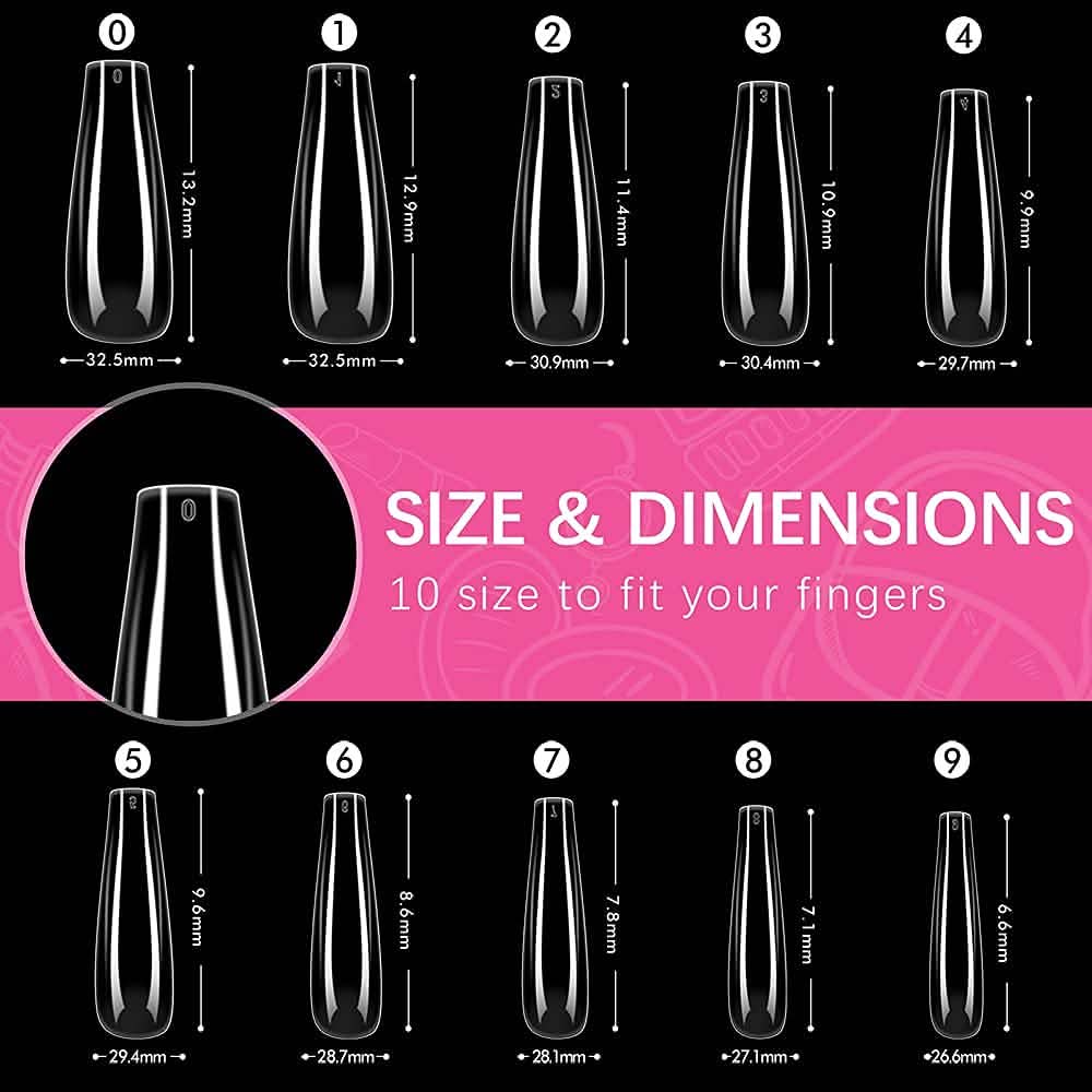 Coffin Long Fake Nails DailySale