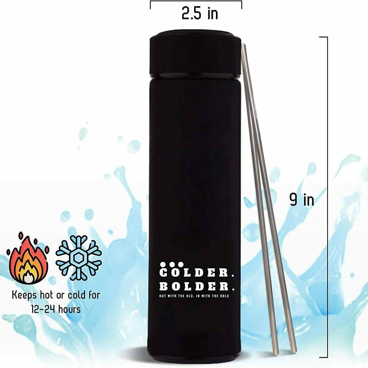 Colder Bolder Stainless Steel Double Wall Vacuum Insulated Reusable Water Bottle DailySale