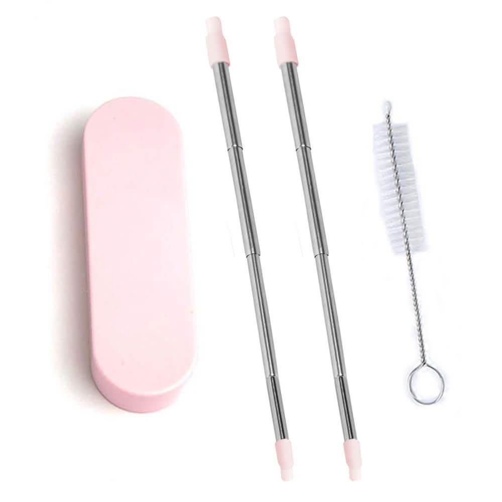 Collapsable Telescopic Reusable Drinkable Straw DailySale