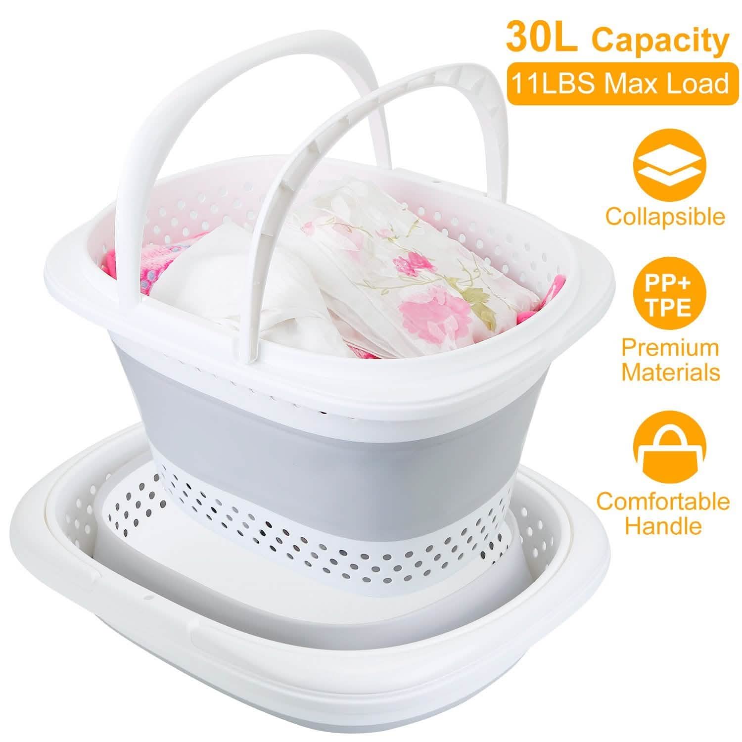 Collapsible Laundry Basket with Comfort Handle DailySale