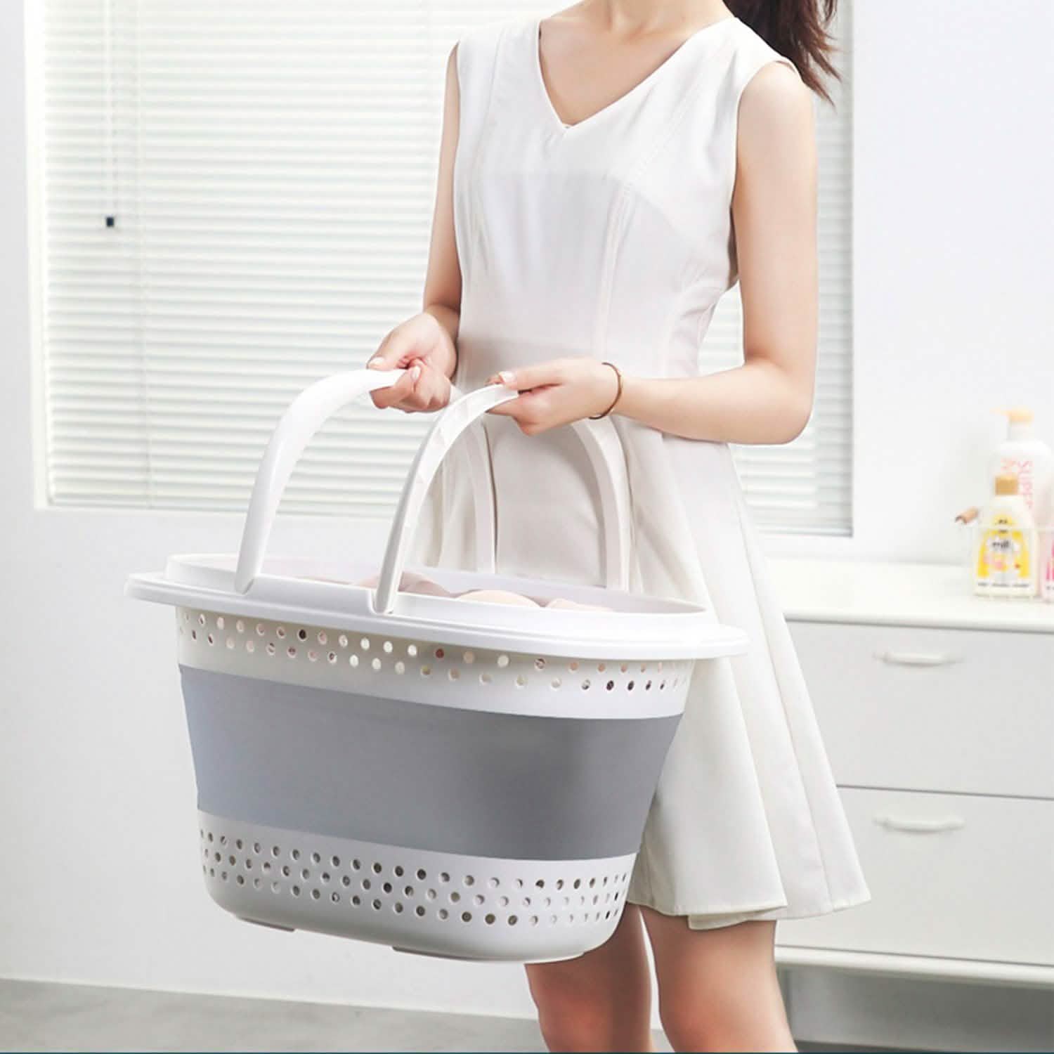 Collapsible Laundry Basket with Comfort Handle DailySale