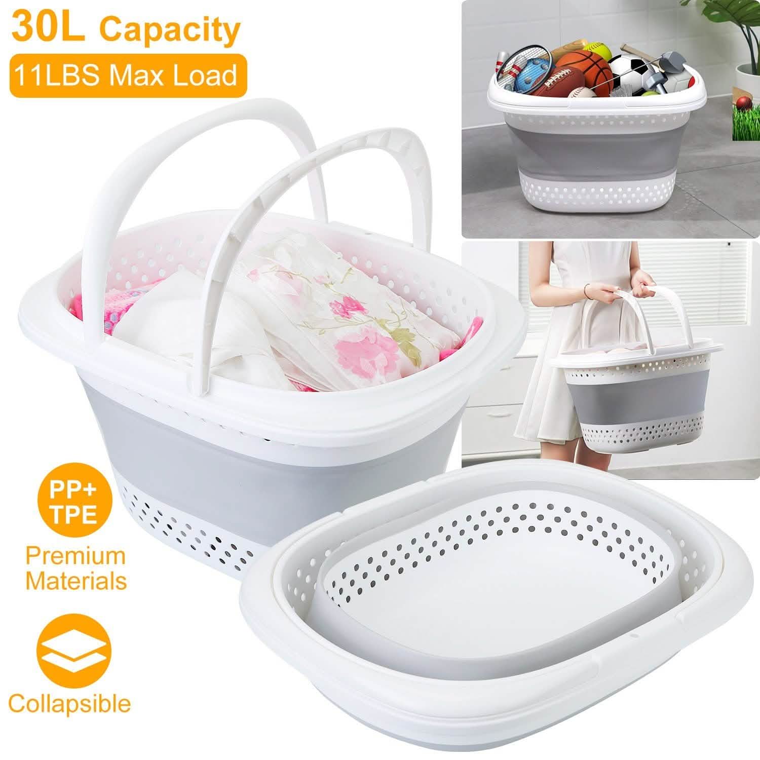 Collapsible Laundry Basket with Comfort Handle DailySale