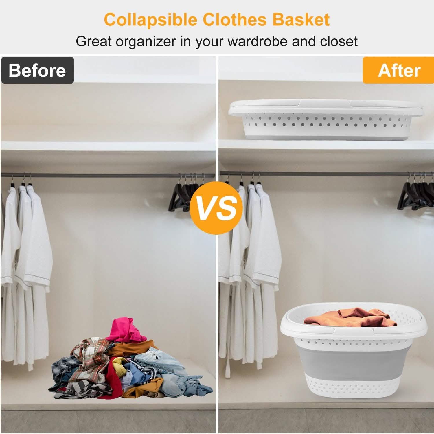 Collapsible Laundry Basket with Comfort Handle DailySale