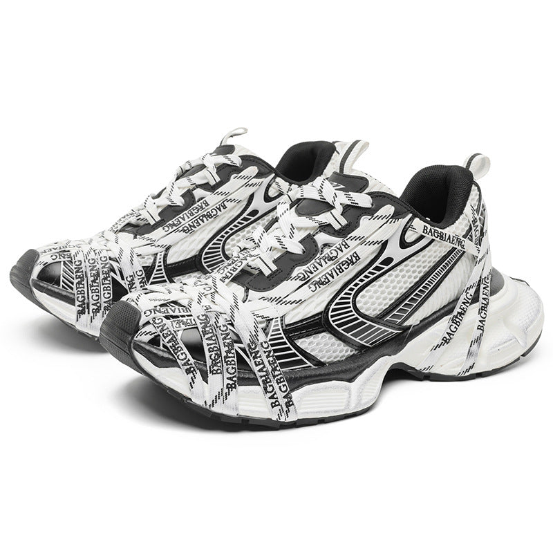 Triple S Logotype Technical Sneakers - Luxury Logo-Print Platform Trainers | LuxuryUrbanwear - Luxuryurbanwear