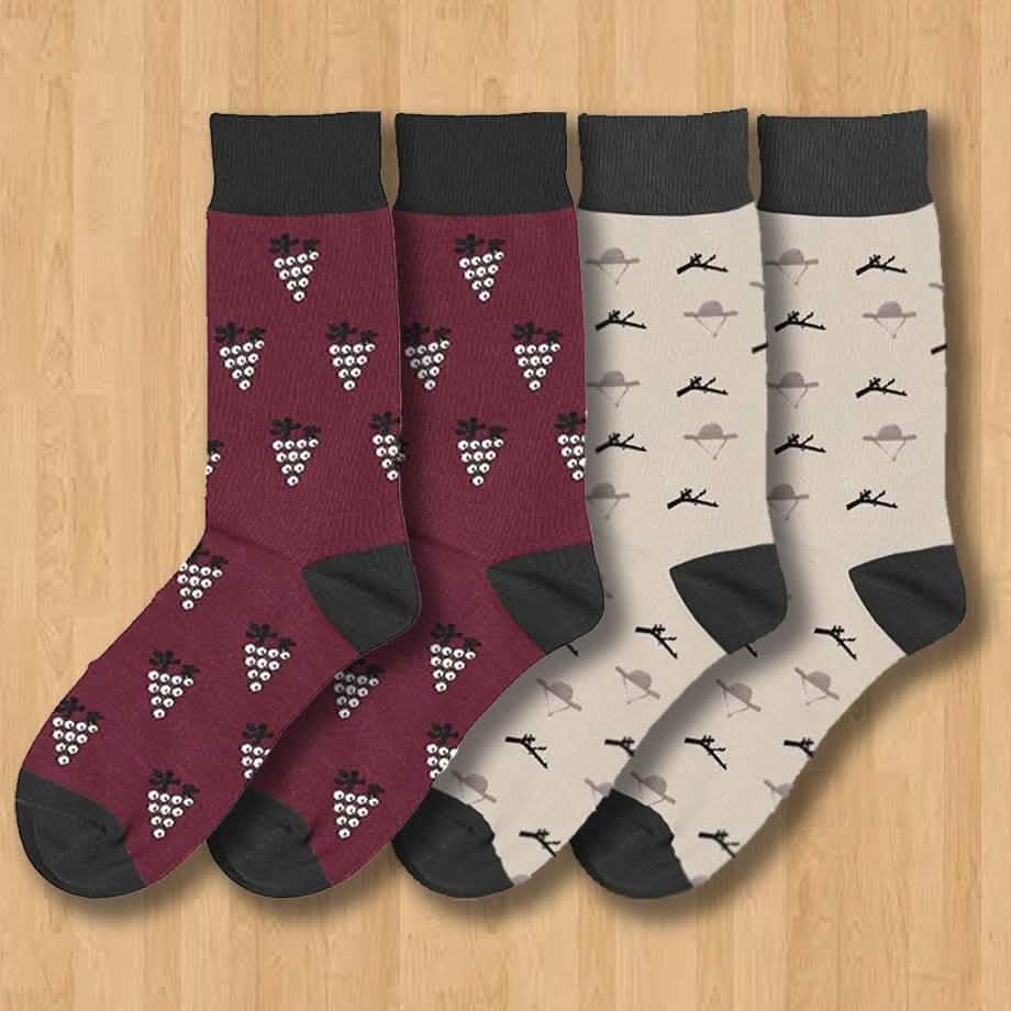 Combed Cotton Funky Casual Knee Socks - Assorted Styles DailySale