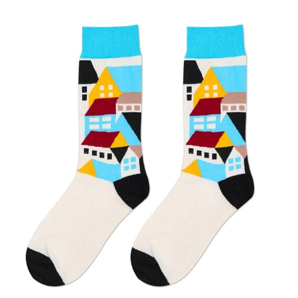 Combed Cotton Funky Casual Knee Socks - Assorted Styles DailySale