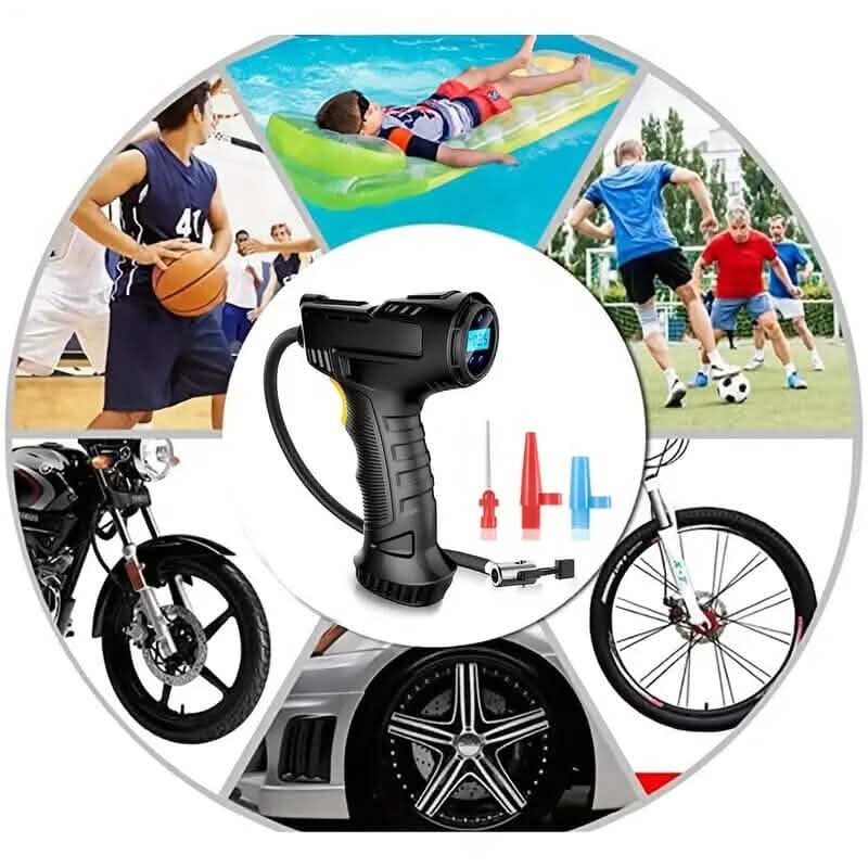 Compact Lightweight Rechargeable Air Pump, Compressors & Inflators with Lithium-Ion Battery DailySale