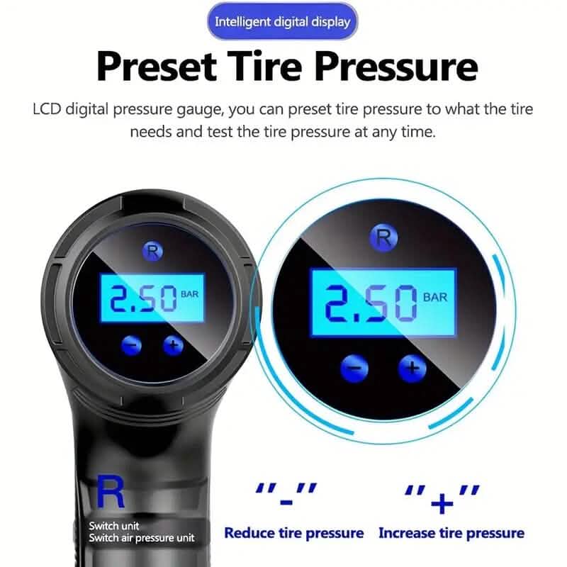 Compact Lightweight Rechargeable Air Pump, Compressors & Inflators with Lithium-Ion Battery DailySale