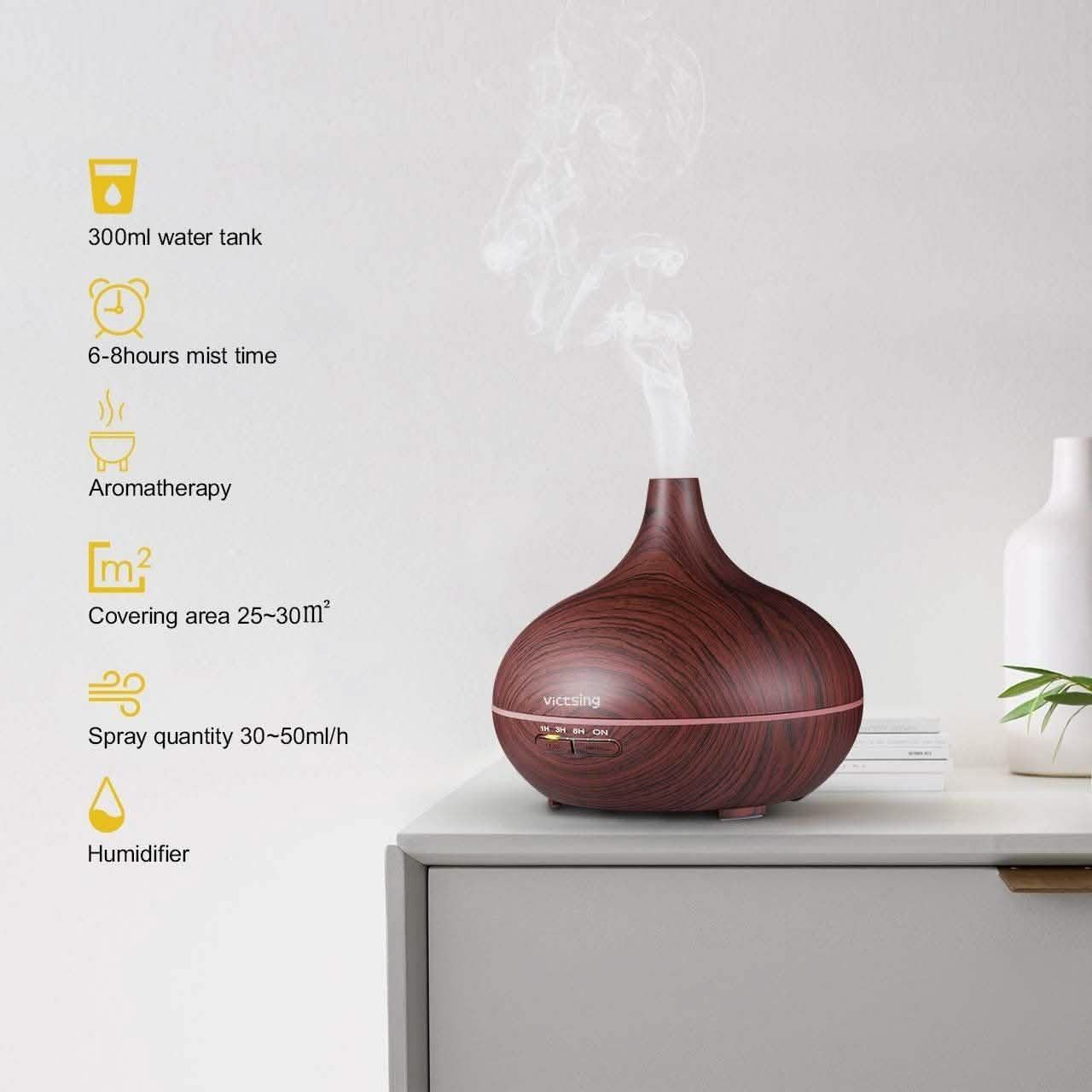 Cool Mist Humidifier Ultrasonic Aromatherapy Diffuser DailySale