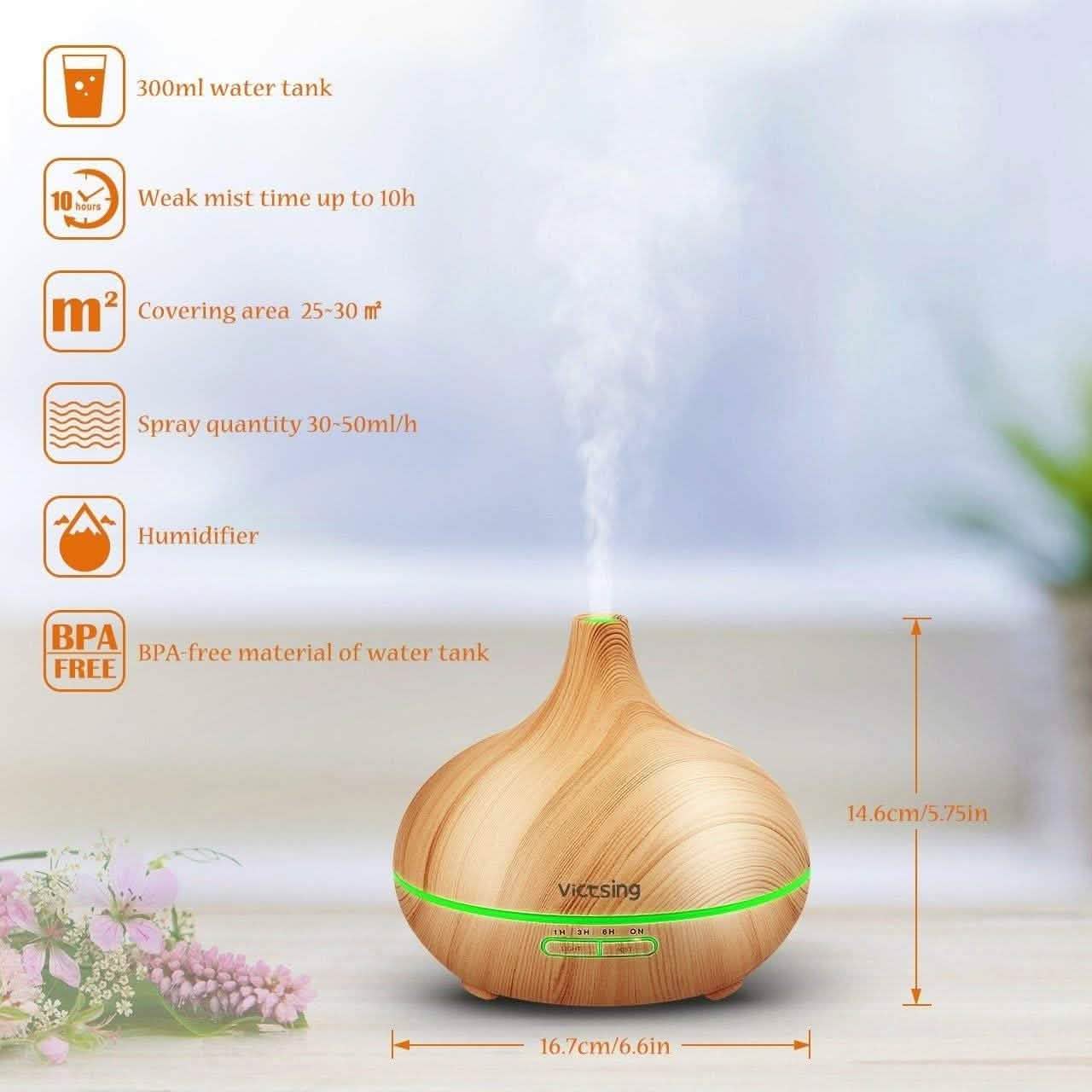 Cool Mist Humidifier Ultrasonic Aromatherapy Diffuser DailySale