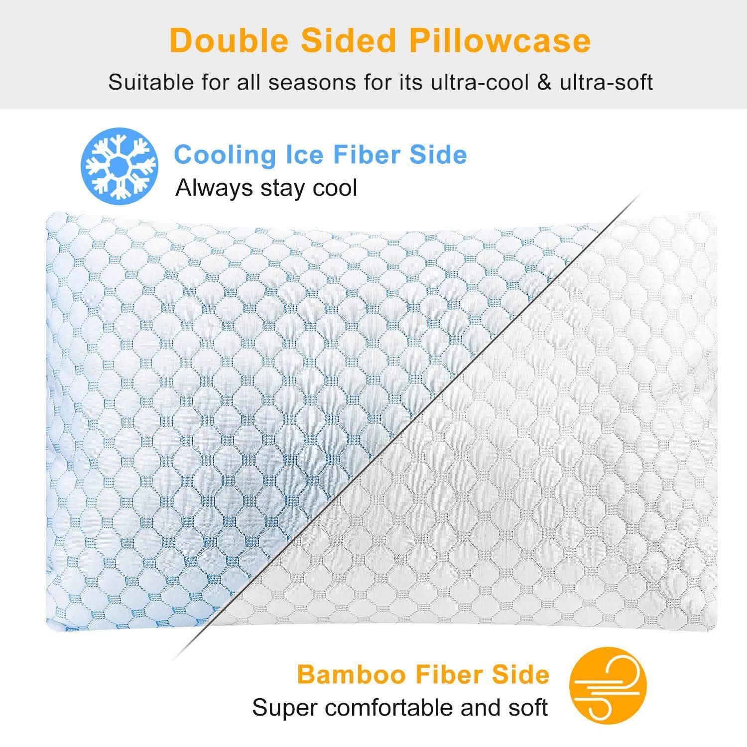 Cooling Memory Foam Pillow Ventilated with Cooling Gel Infused Memory Foam DailySale