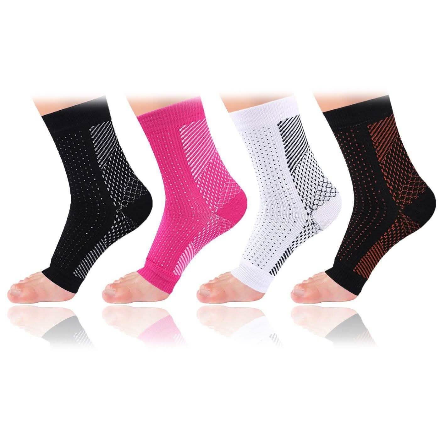 Copper-Infused Plantar Fasciitis Compression Foot Sleeves DailySale