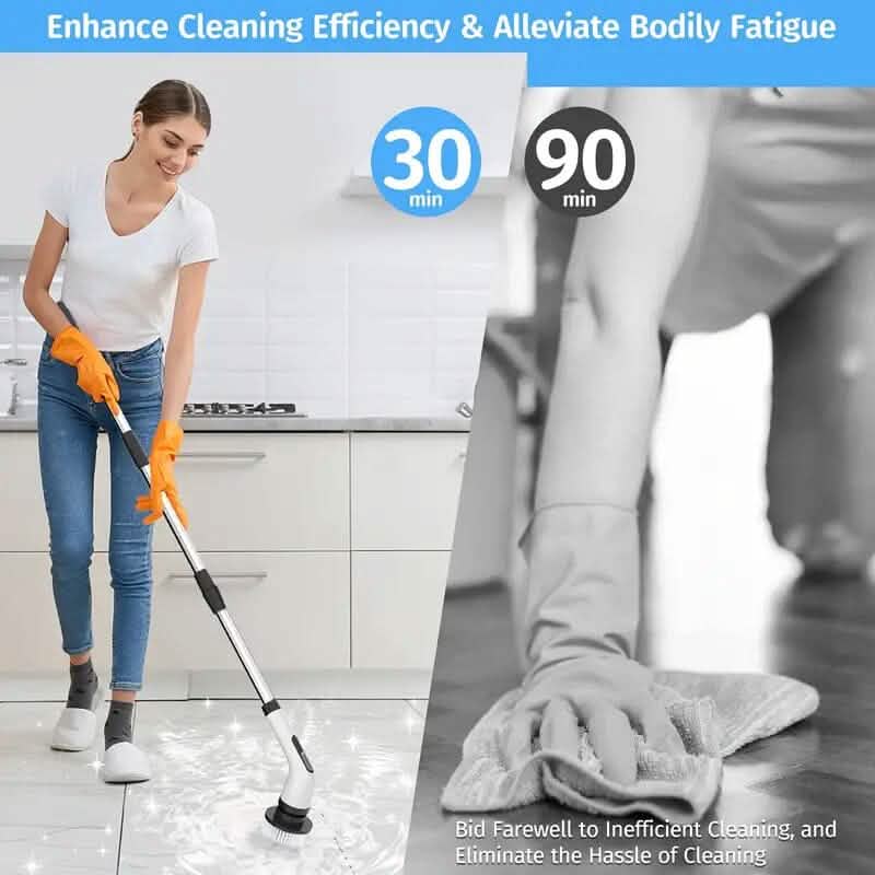 Cordless Electric Dual Adjustable Speed Spin Scrubber DailySale