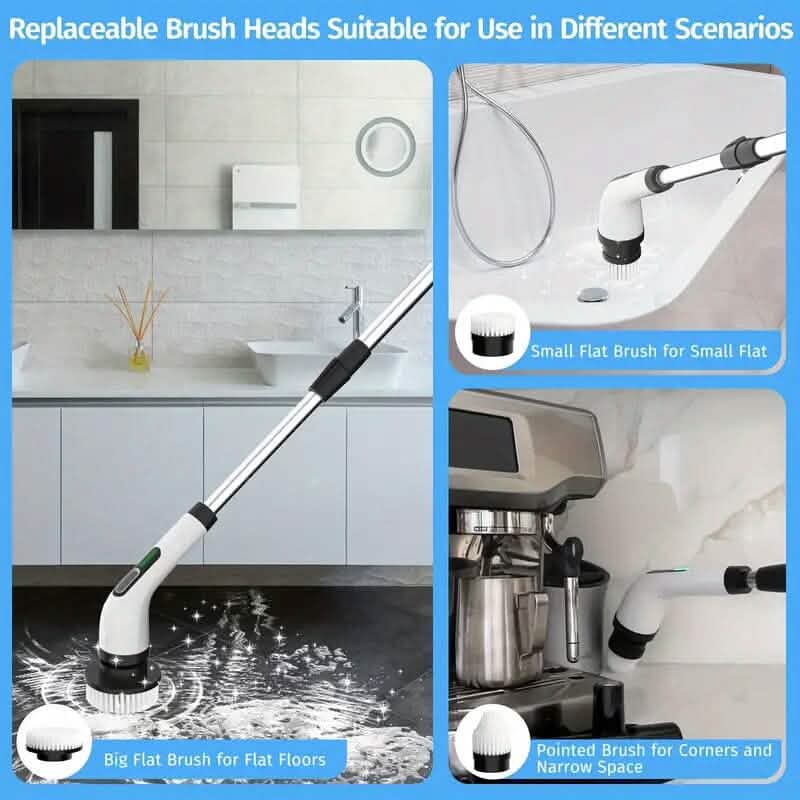Cordless Electric Dual Adjustable Speed Spin Scrubber DailySale