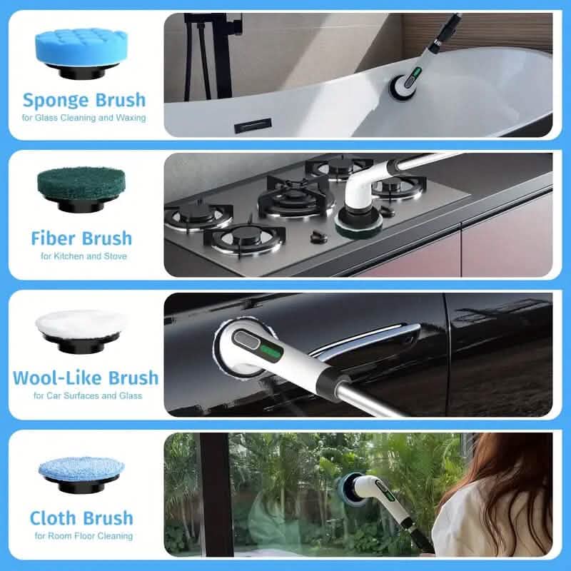 Cordless Electric Dual Adjustable Speed Spin Scrubber DailySale