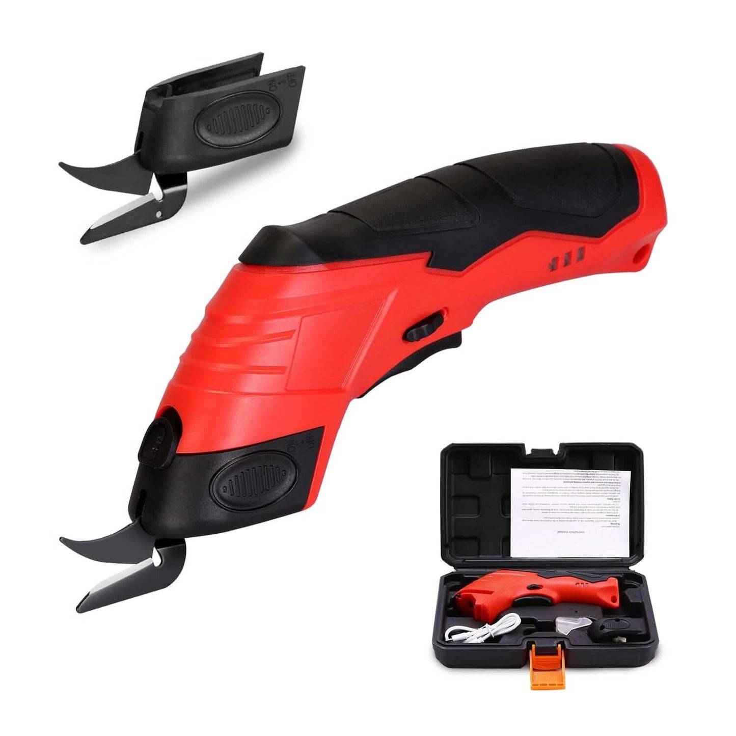 Cordless Electric Scissors Automatic Shears Cutting Tool with Rechargeable Battery 2 Replaceable Blades 10000RPM Fabric Cutter DailySale