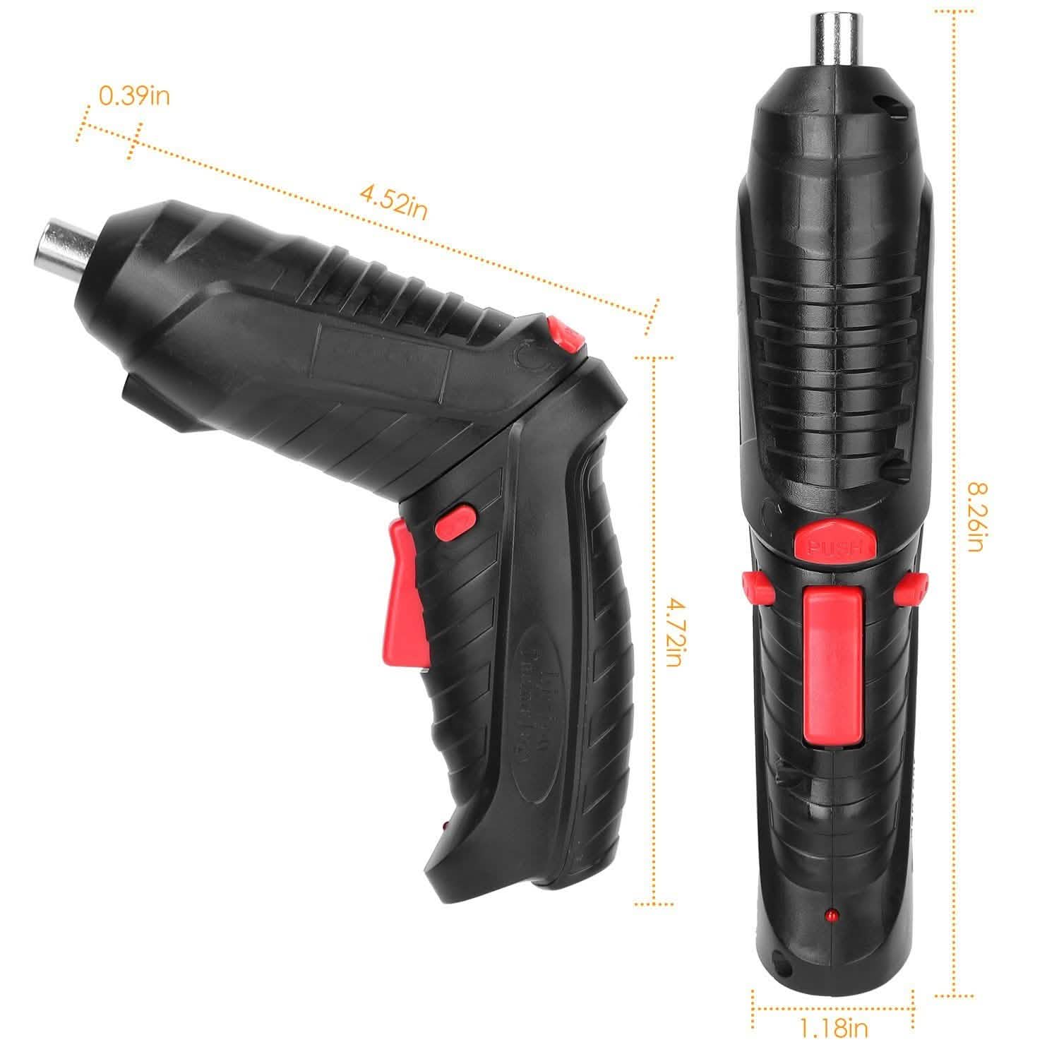 Cordless Electric Screwdriver Set with LED Work Light USB Rechargeable DailySale