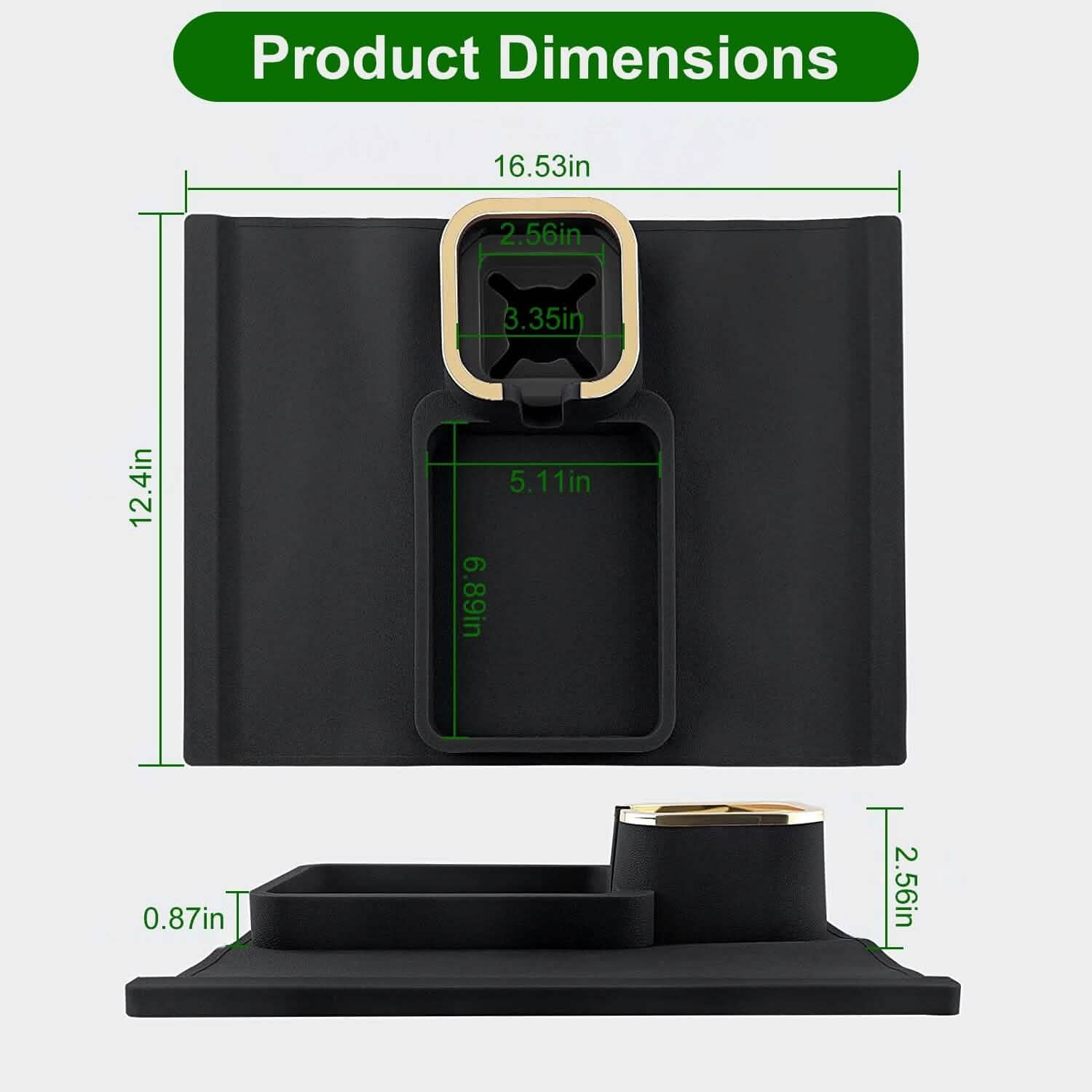 Couch Arm Cup Holder Tray Anti-spill Anti-slip Silicone Armrest Remote Snack Organizer DailySale