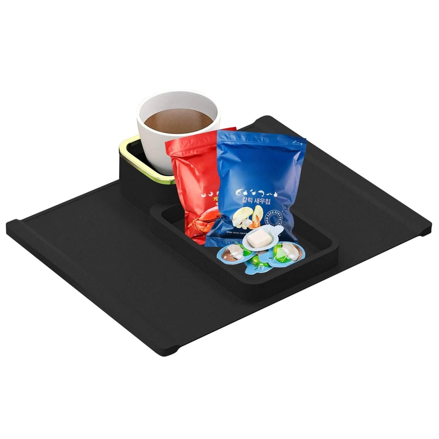 Couch Arm Cup Holder Tray Anti-spill Anti-slip Silicone Armrest Remote Snack Organizer DailySale