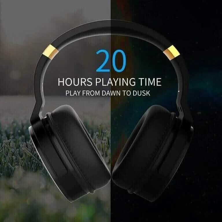 COWIN E8 Active Noise Cancelling Bluetooth Wireless Headphones Black & Gold (Refurbished) DailySale