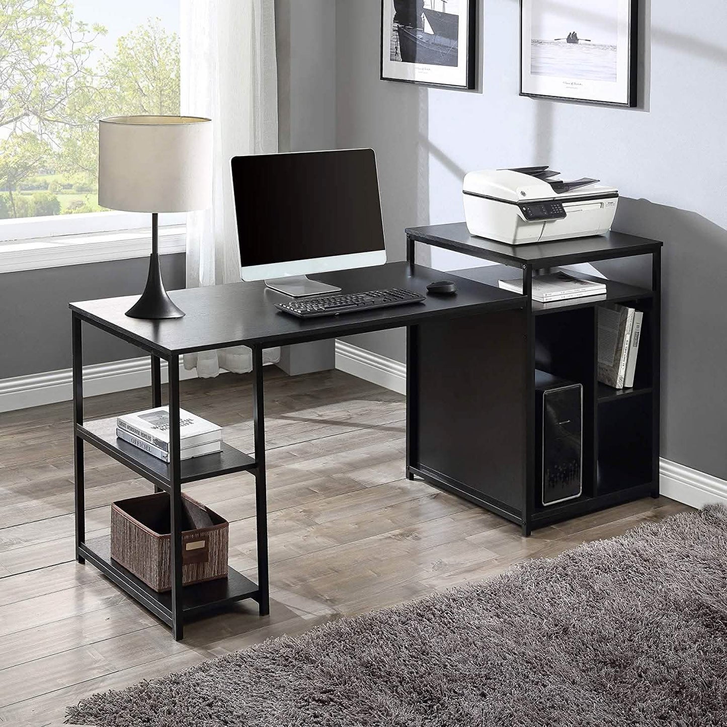 CPU Storage Printer Stand Writing PC Table DailySale