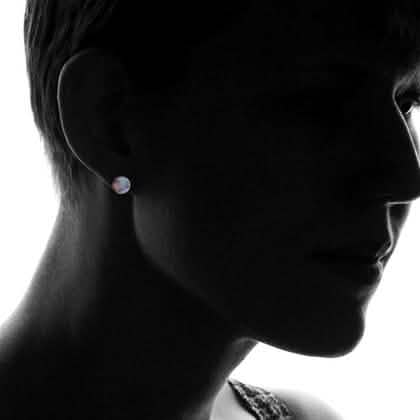 Created Abalone Stud Earrings in 10K Gold DailySale
