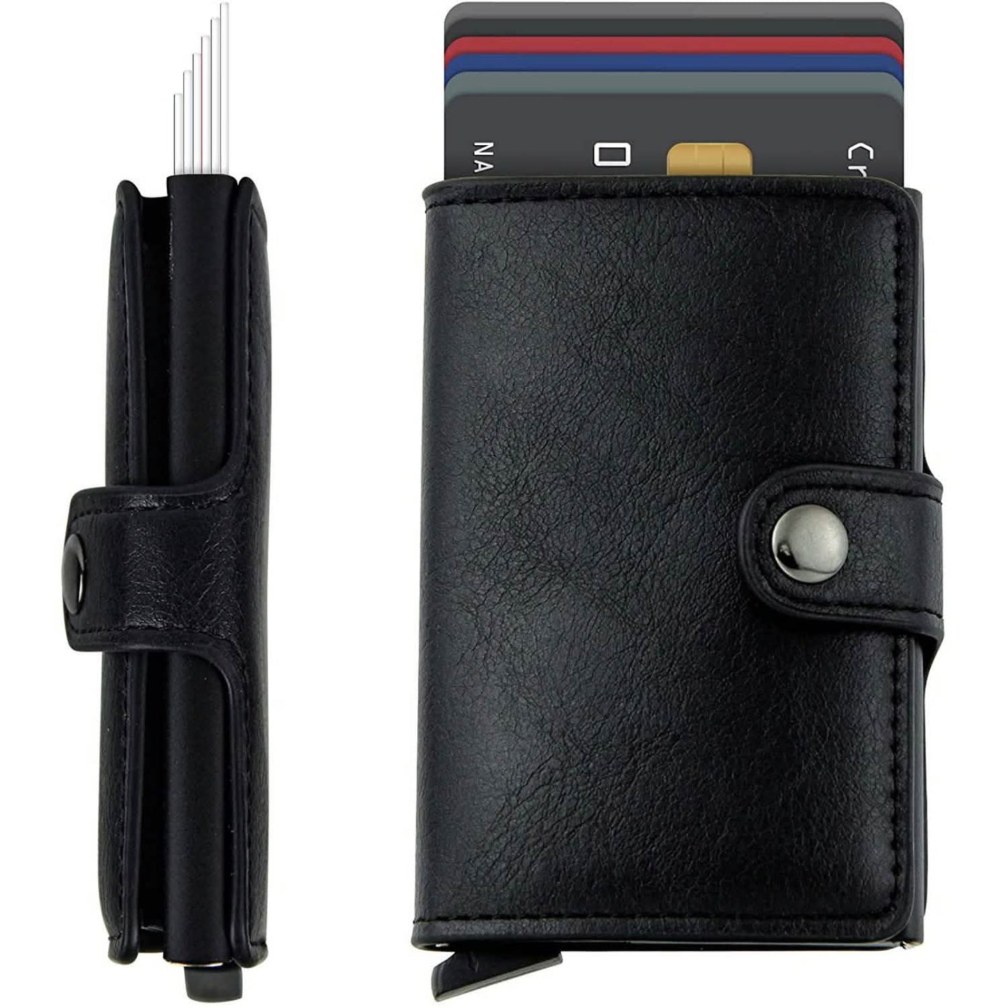 Credit Card Holder RFID Blocking Genuine Leather Vintage Aluminum Business Wallet DailySale