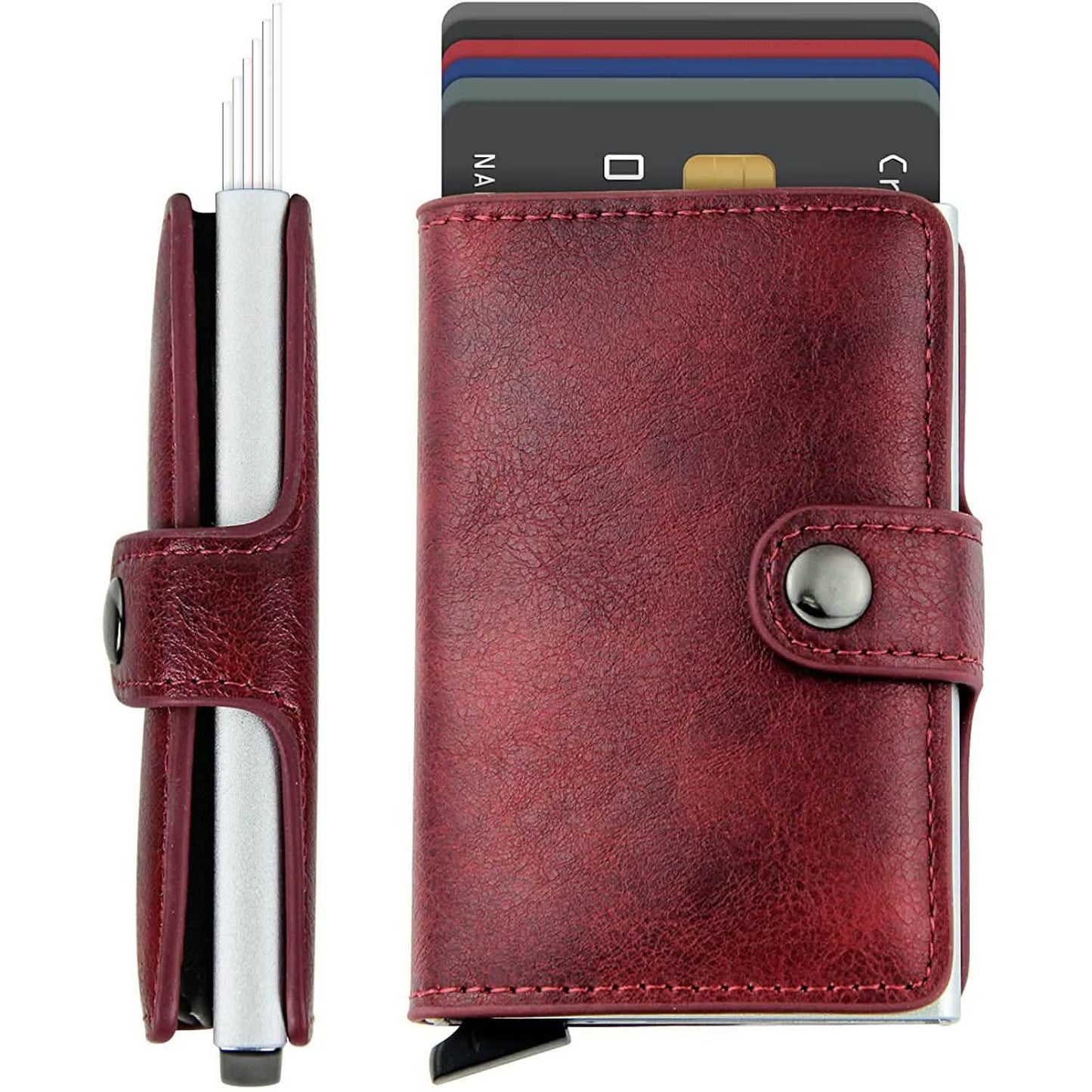 Credit Card Holder RFID Blocking Genuine Leather Vintage Aluminum Business Wallet DailySale