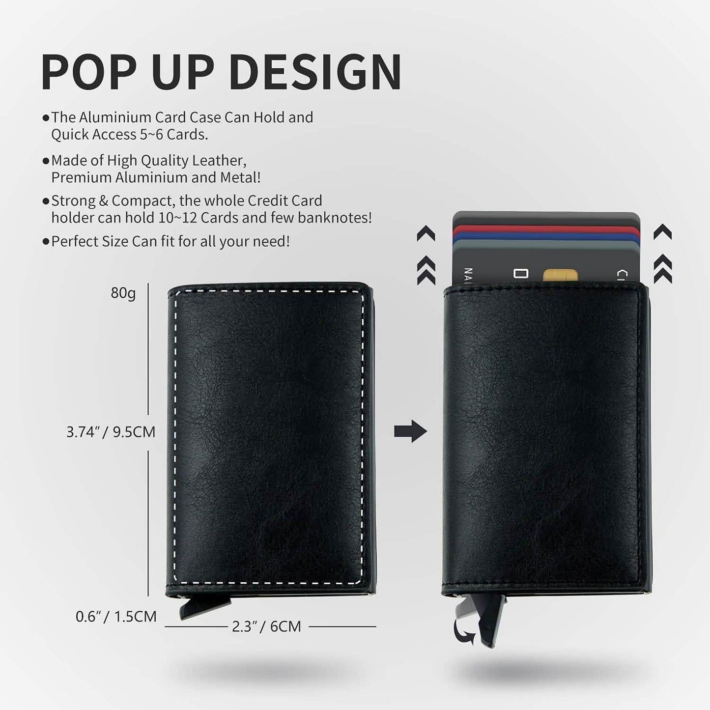 Credit Card Holder RFID Blocking Genuine Leather Vintage Aluminum Business Wallet DailySale