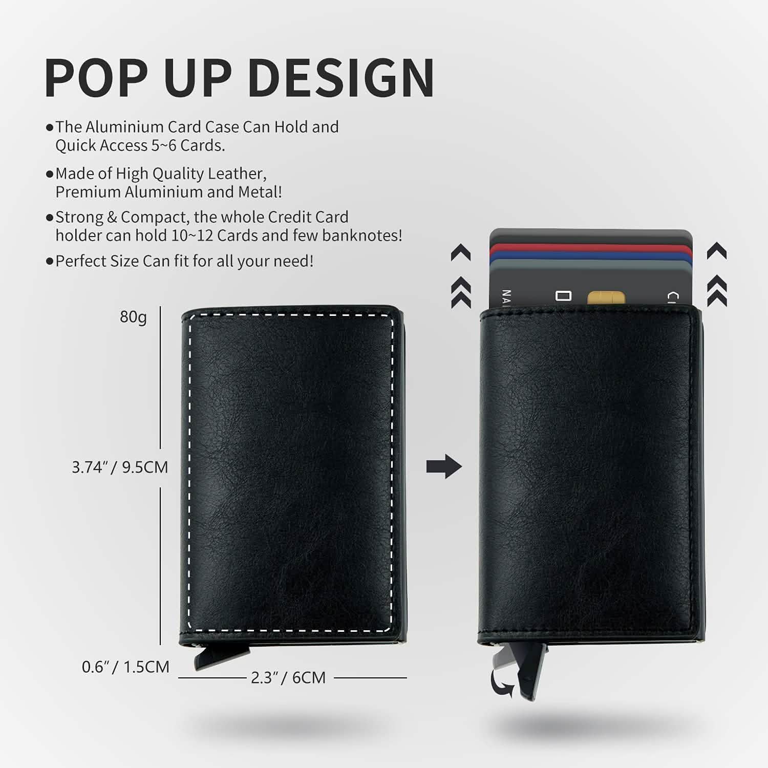 Credit Card Holder RFID Blocking Genuine Leather Vintage Aluminum Business Wallet DailySale
