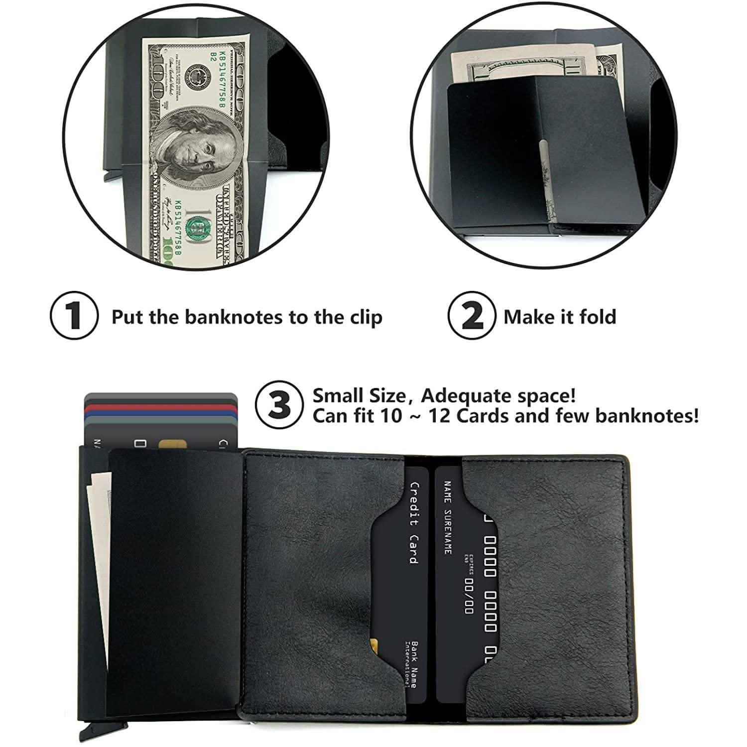 Credit Card Holder RFID Blocking Genuine Leather Vintage Aluminum Business Wallet DailySale