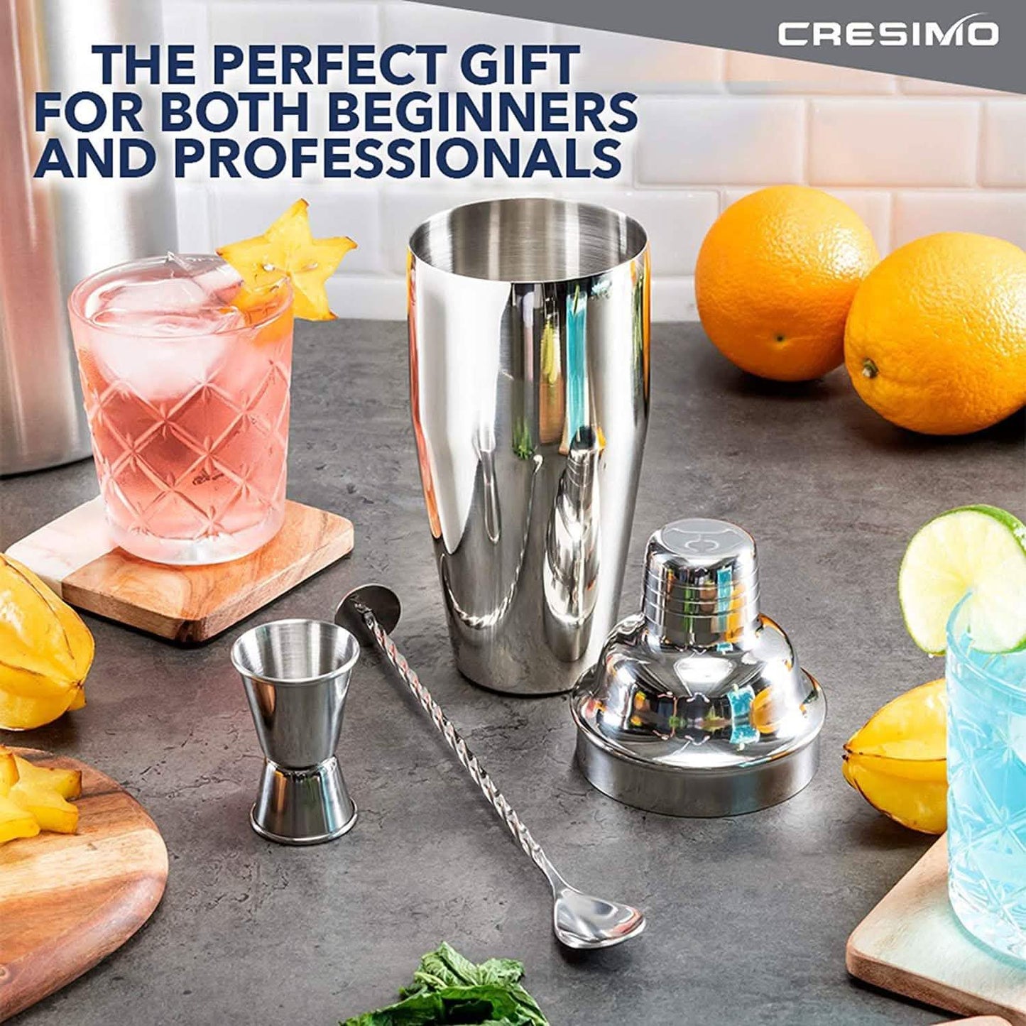 Cresimo 24 Ounce Cocktail Shaker Bar Set DailySale