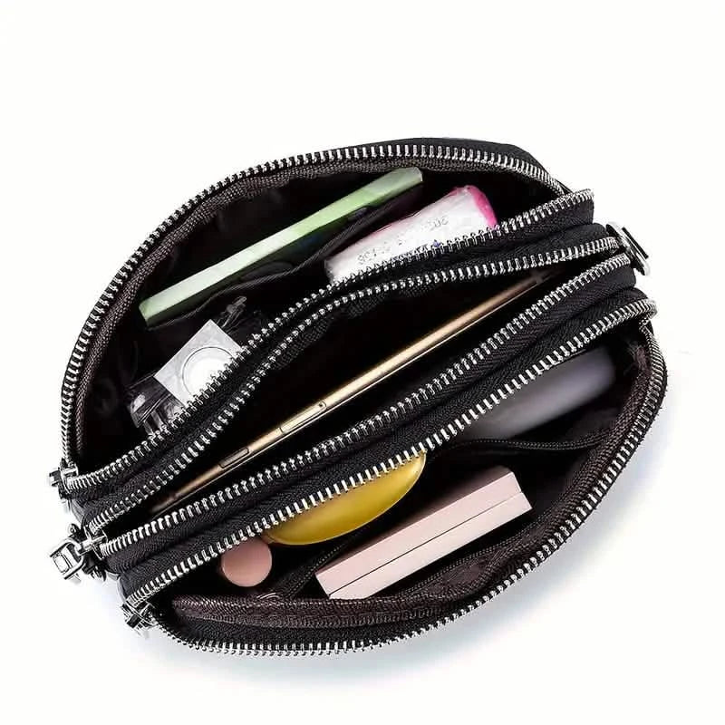 Crossbody Bags for Women Small Genuine Leather Shoulder Purse Cross Body Bag with Triple Top Zipper Adjustable Strap DailySale