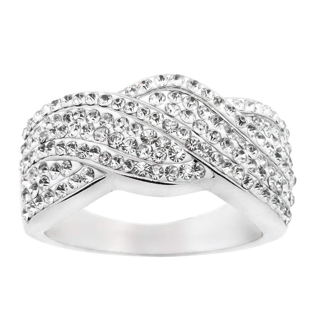 Crystal Twist Braided Ring DailySale
