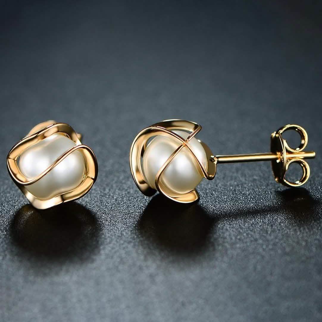 Cultured Freshwater Pearl Cage Earrings by Sevil DailySale