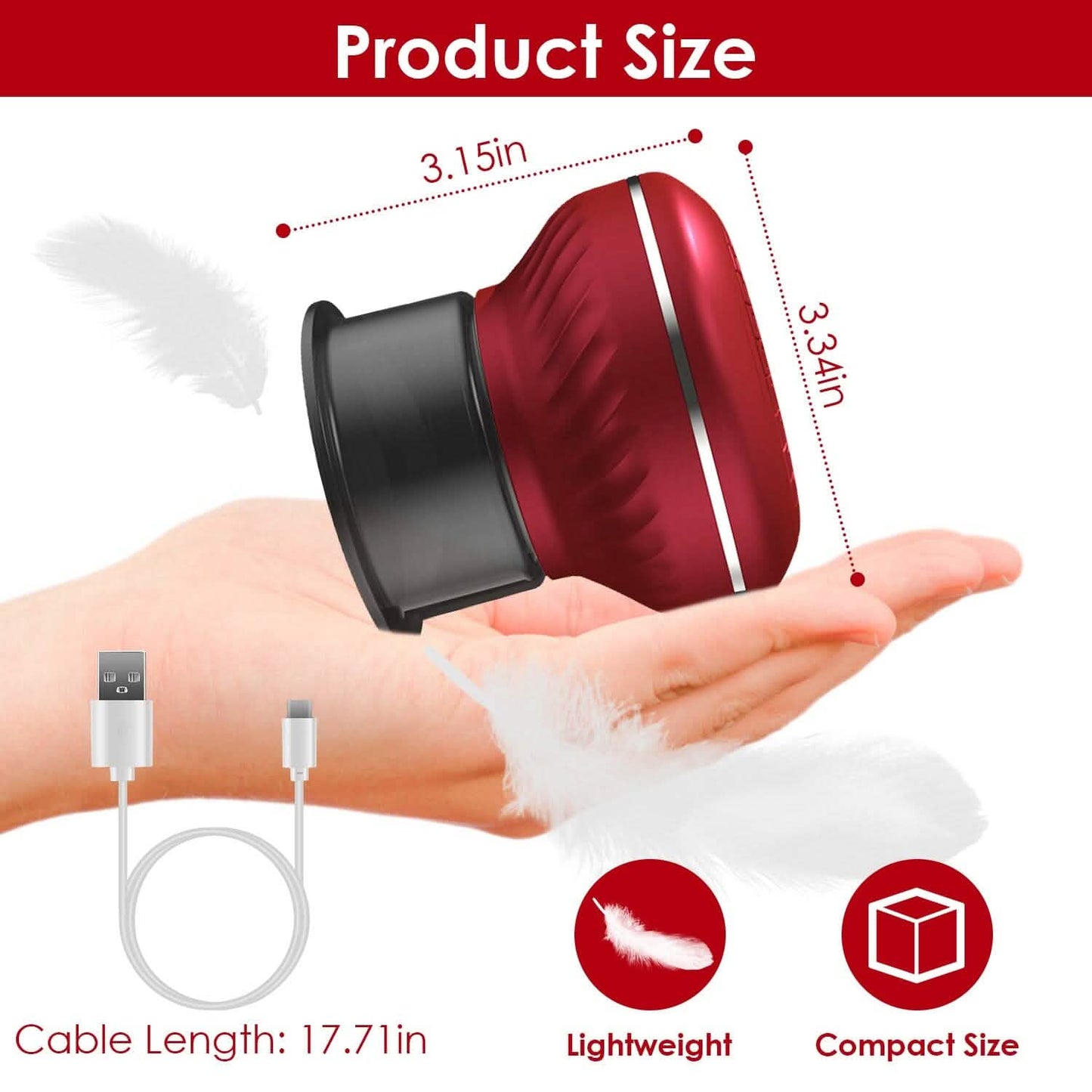 Cuppin Therapy Massager with Red Light Heat Therapy 16 Level Temperature DailySale
