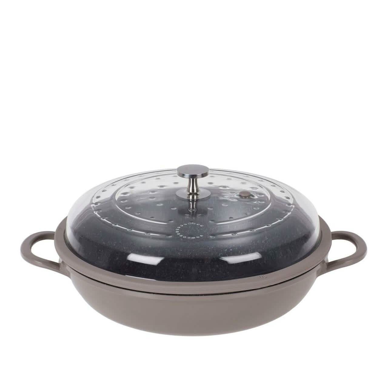 Curtis Stone 4-Quart Cast Aluminum Pan with Glass Lid (Refurbished) DailySale