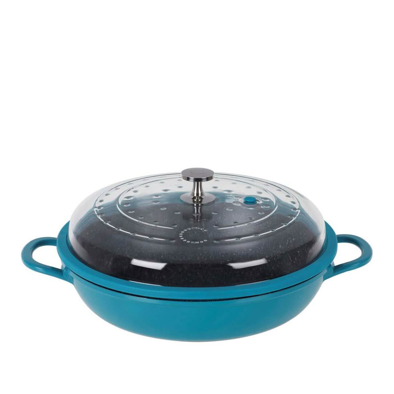Curtis Stone 4-Quart Cast Aluminum Pan with Glass Lid (Refurbished) DailySale