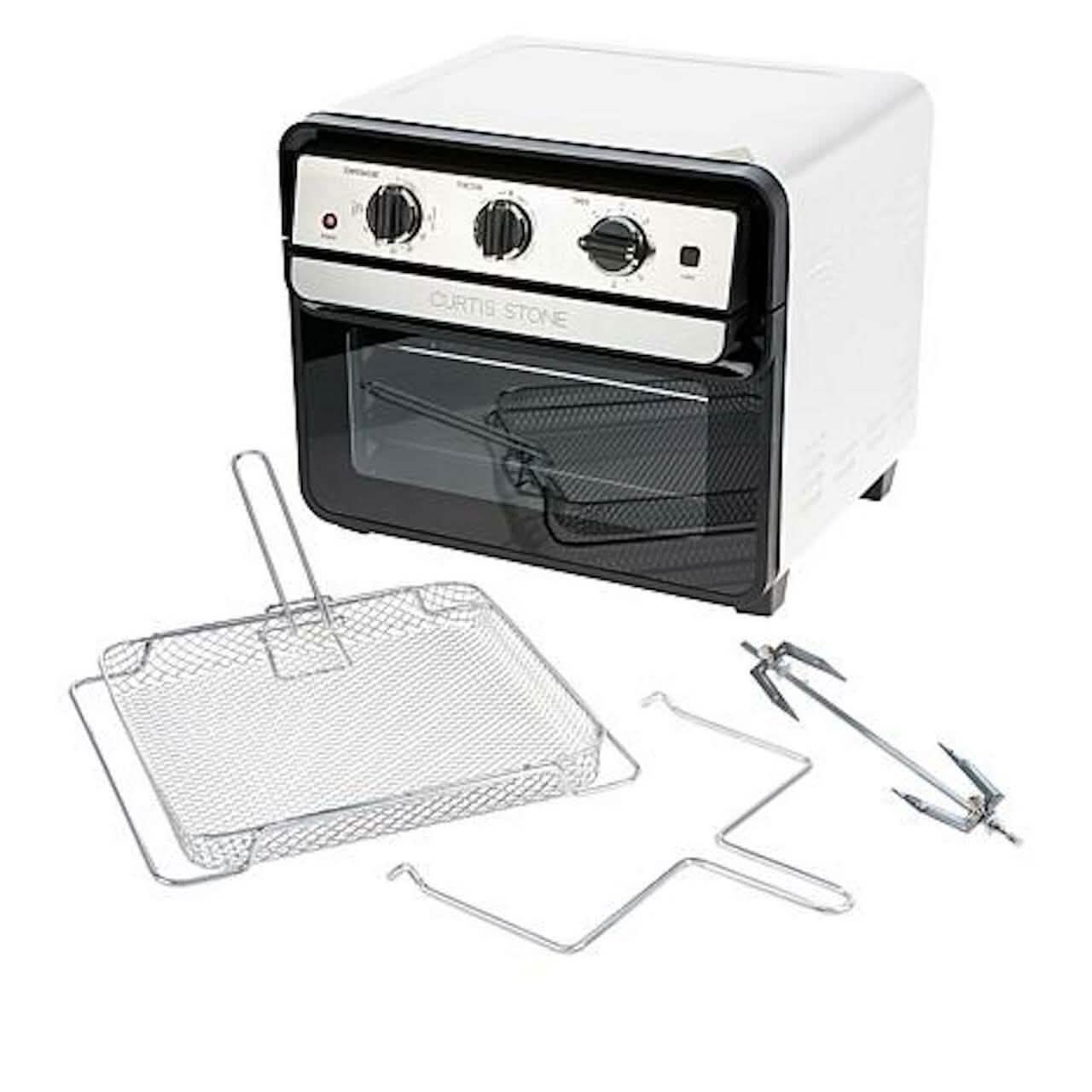 Curtis Stone Dura-Electric 1700-Watt 22L Air Fryer Oven with Rotisserie (Refurbished) DailySale