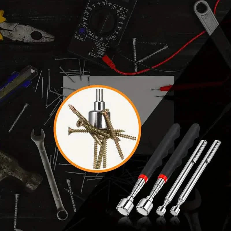 3-in-1 Telescopic Magnetic Grabber Tool – Stainless Steel, Non-Electric DailySale