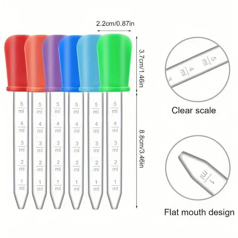 10-Pack Colorful Silicone Eye Droppers – Crafts, Gummy Making, Candy Molds DailySale