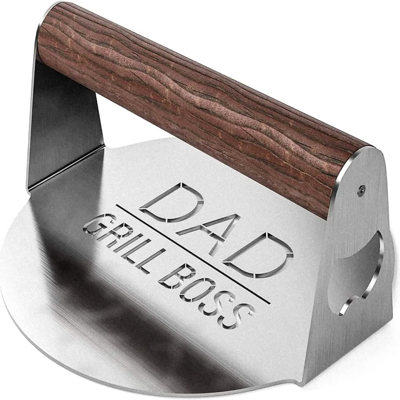 DAD The Grill Boss BBQ Press Grilling Stainless Steel Smash Burger Press DailySale