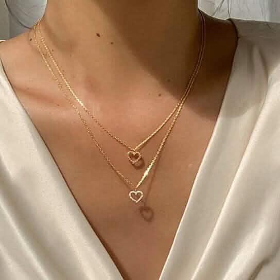 Dainty Diamond Heart Necklace Tiny Love Heart Everyday Necklace DailySale