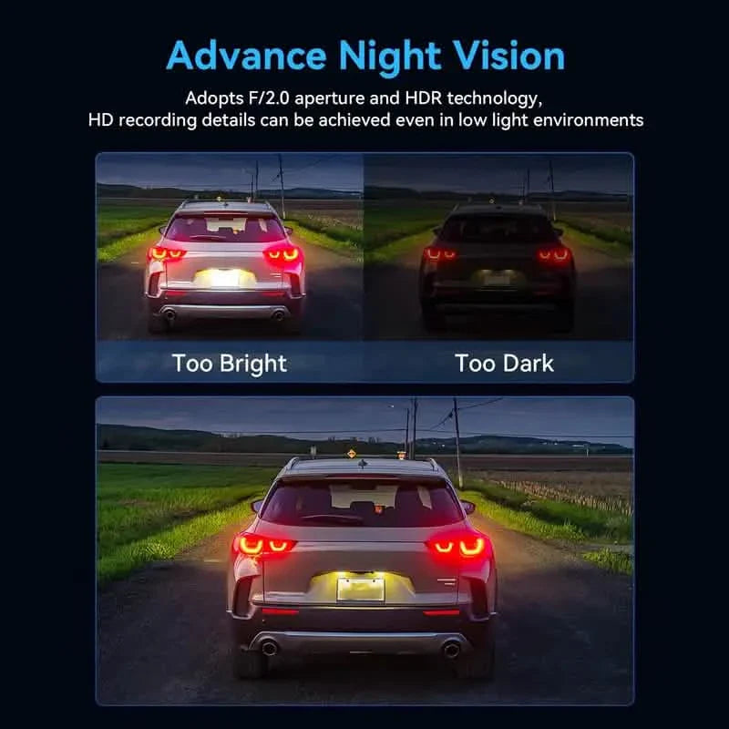 1080P Triple Dash Cam Front, Inside and Rear with 32GB Card, Night Vision, HDR & More DailySale