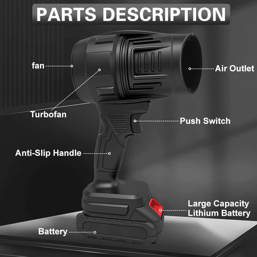 Turbo Jet Handheld Cordless Blower for Leaves, Dust & Car Drying DailySale
