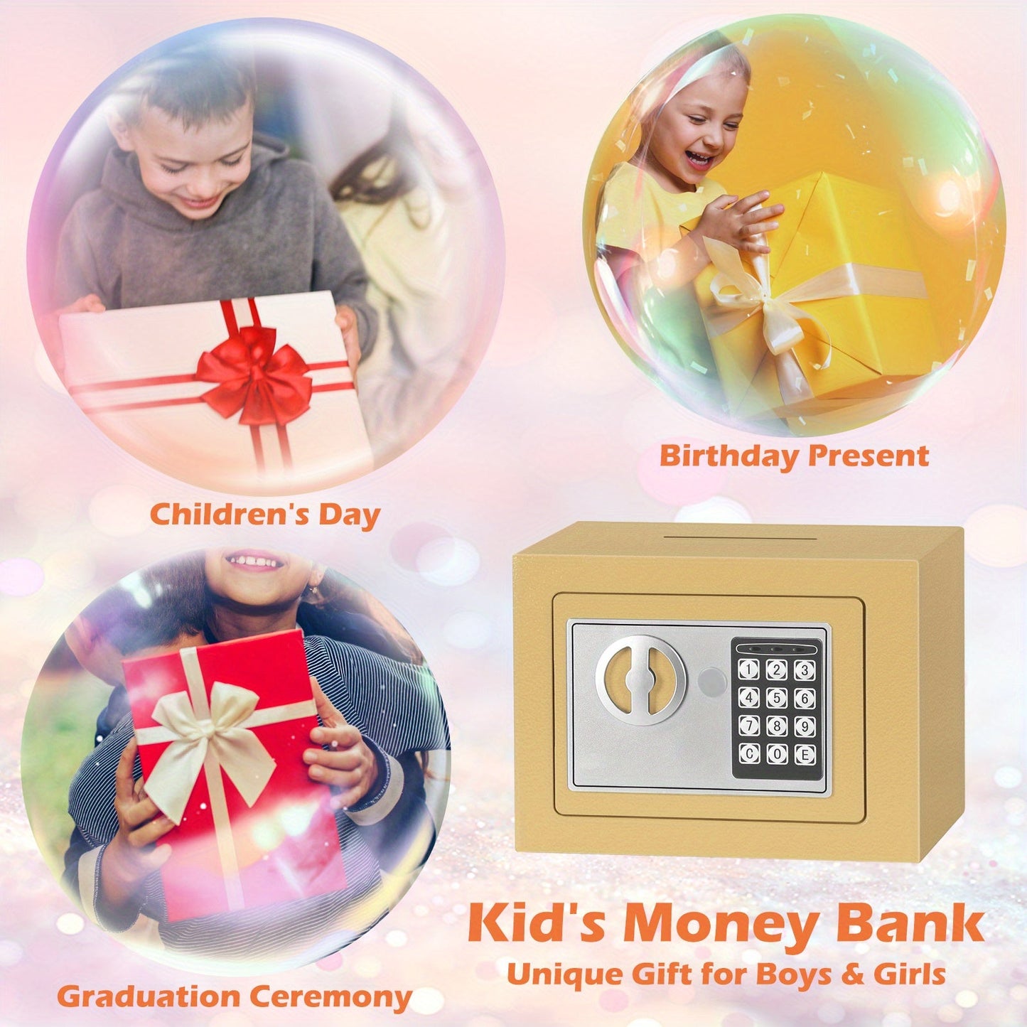 Compact Digital Safe Box – Keypad & Key Access DailySale