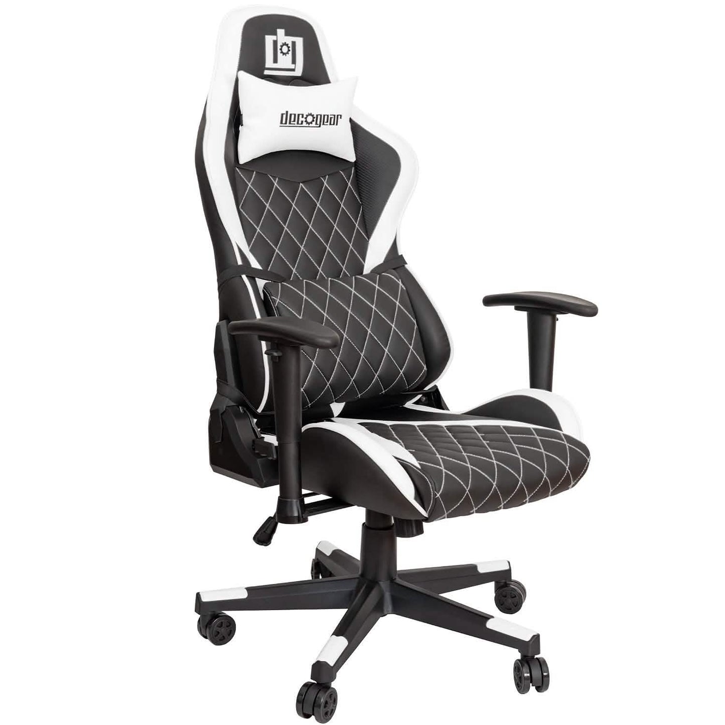Deco Gear Ergonomic Foam Gaming Chair with Adjustable Head and Lumbar Support DailySale