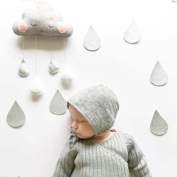 Decorative Cloud Felt Raindrop Pendant DailySale